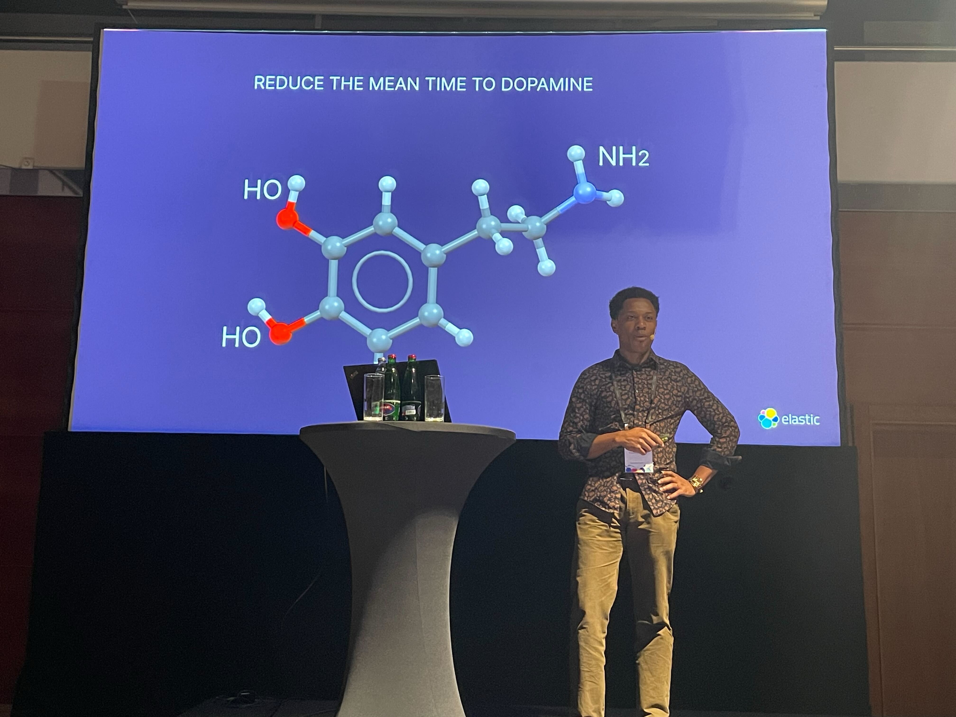 Mean time to dopamine presentation